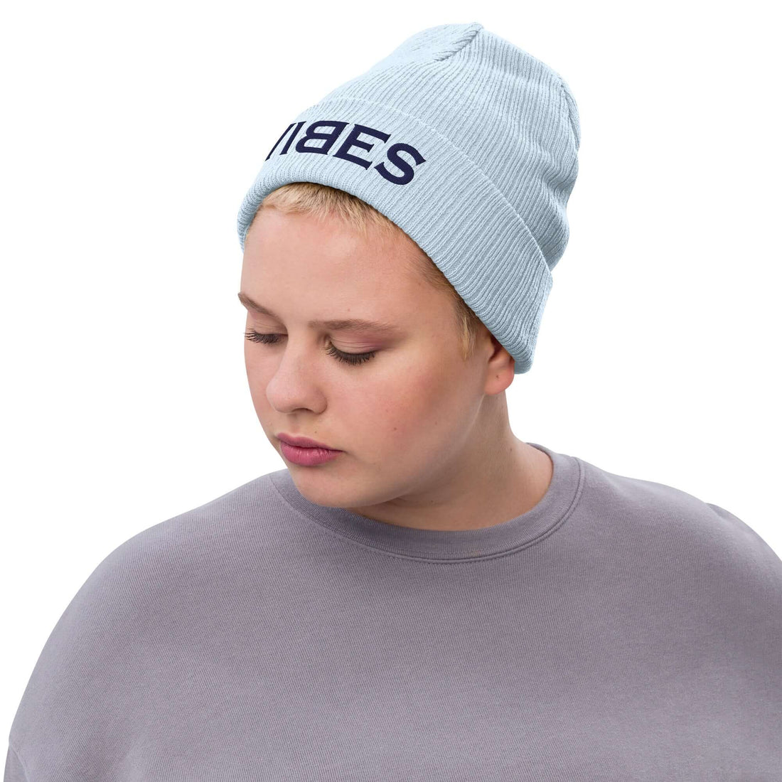 VIBES Strickmütze (Blau/Blau)