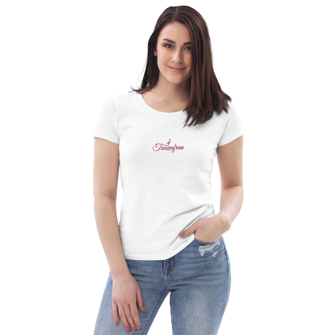 VIBES Bio-Baumwoll T-Shirt Damen | TRAUMFRAU (Weiß)