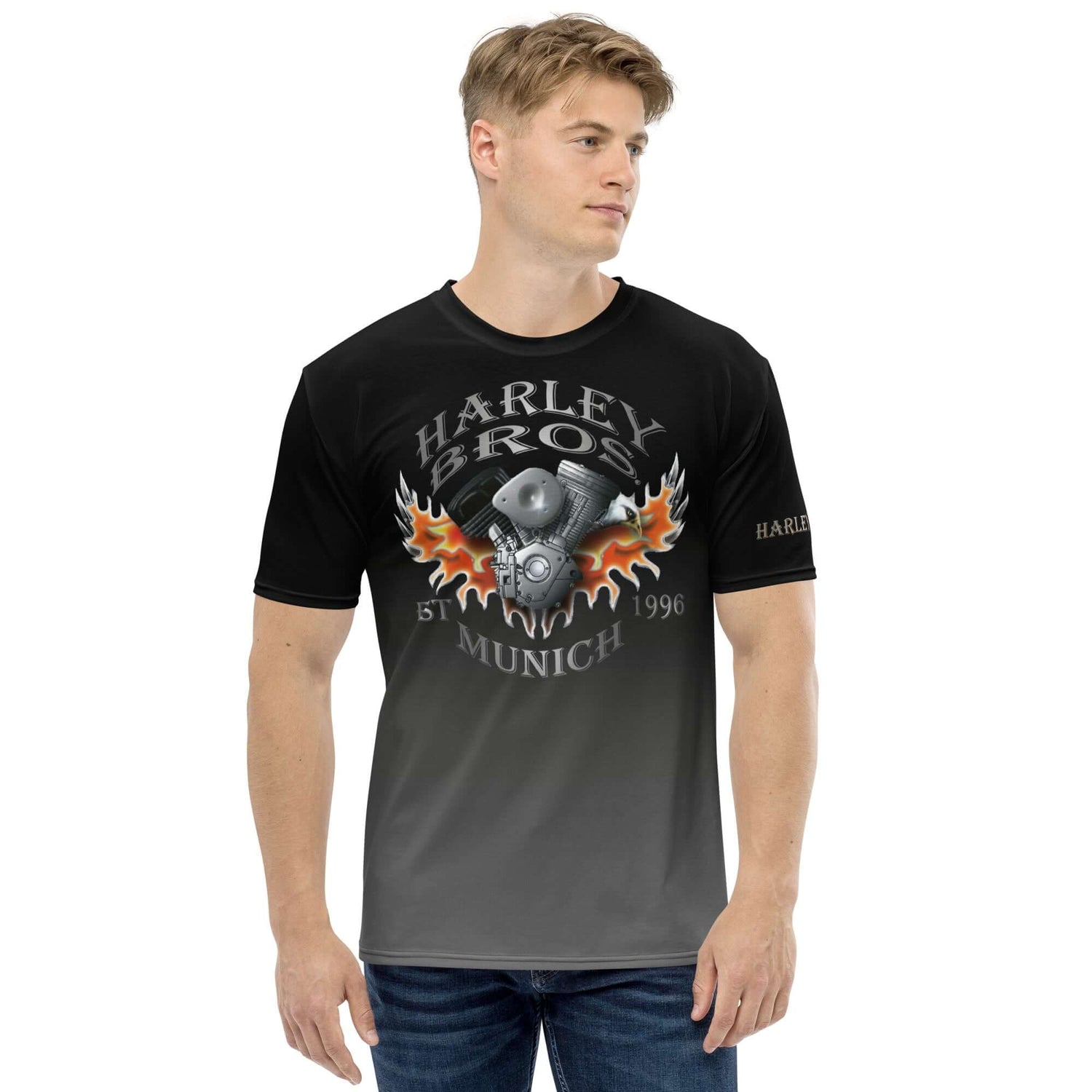 TIME OF VIBES TOV Herren Premium T-Shirt HARLEY BROS 23 (Schwarz/Grau) - €49,00