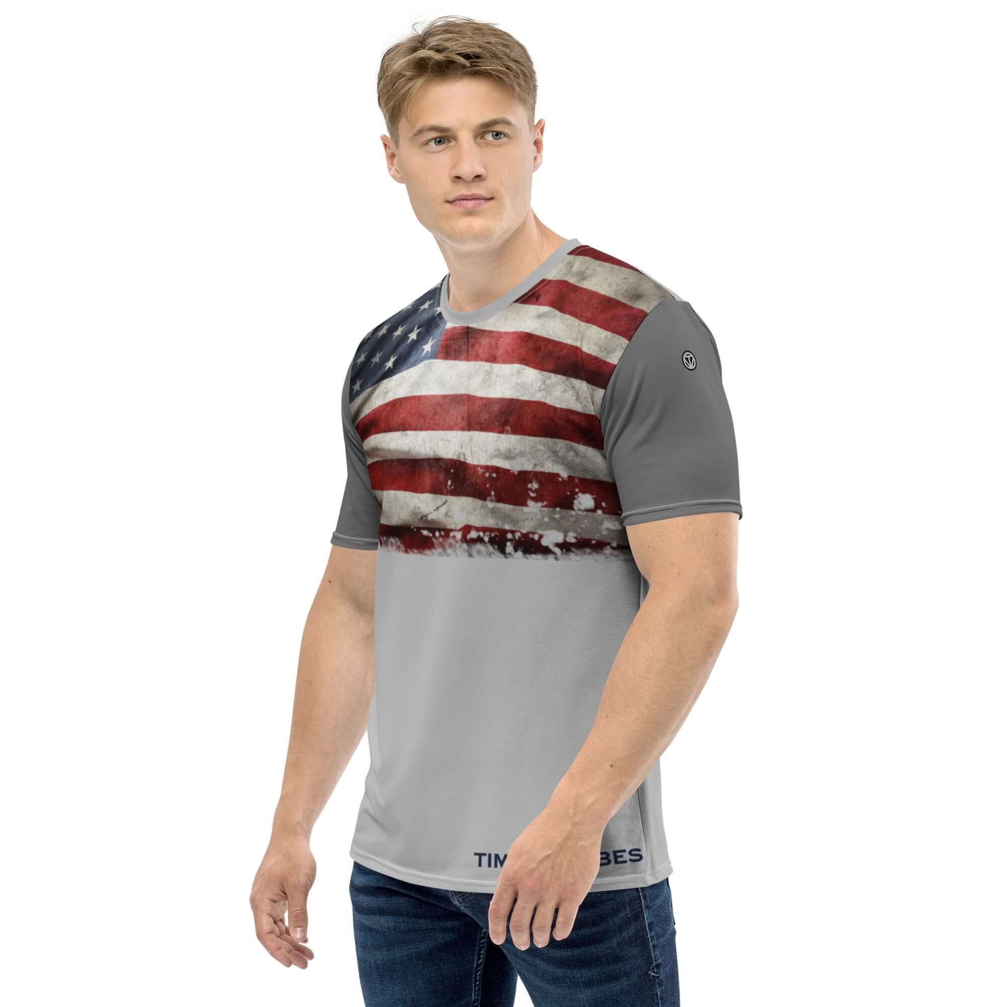 TIME OF VIBES TOV Herren Premium T-Shirt USA (Grau) - €49,00