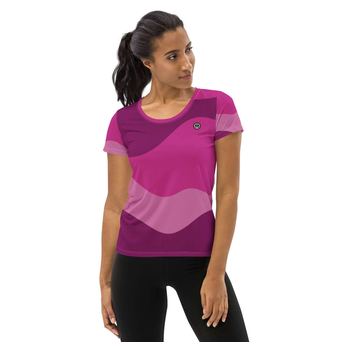 TIME OF VIBES TOV Damen Sport T-Shirt ABSTRACT (Pink) - €45,00