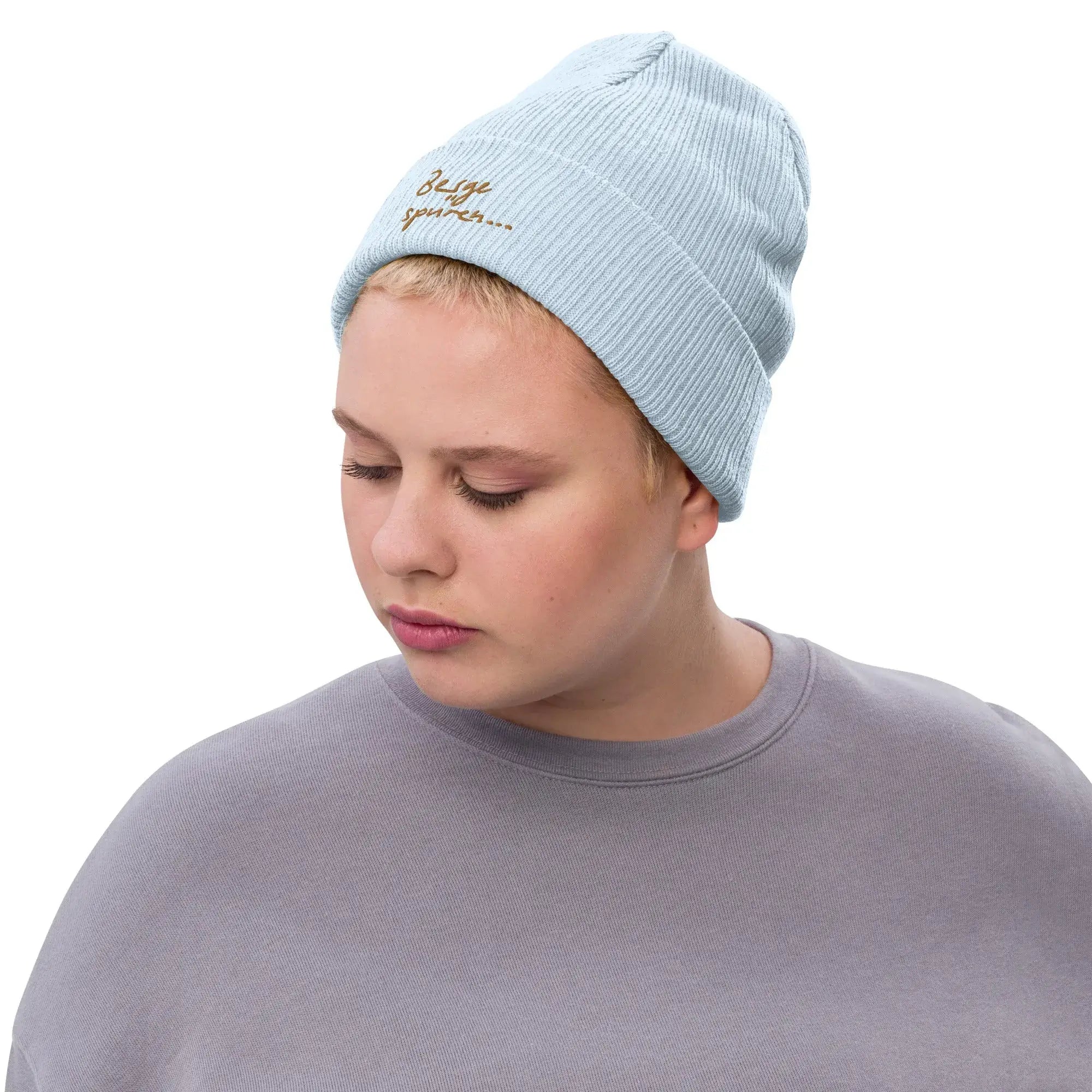 AAA Knitted Hat (Blue-Gold)