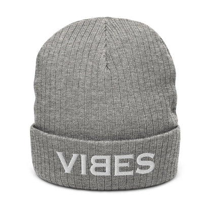 VIBES Strickmütze (Grau/Grau)