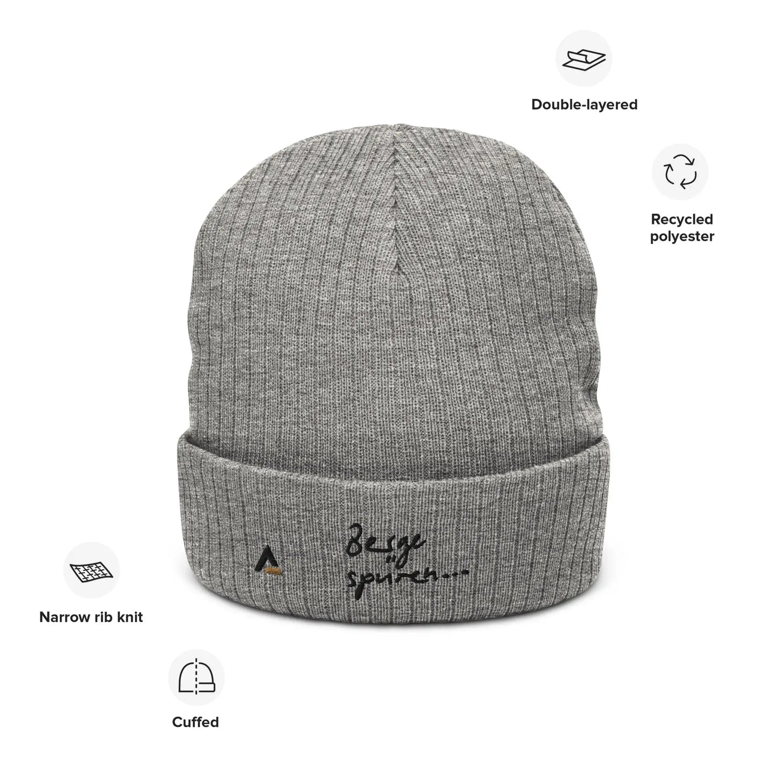 AAA Knitted Hat (Grey-Black)