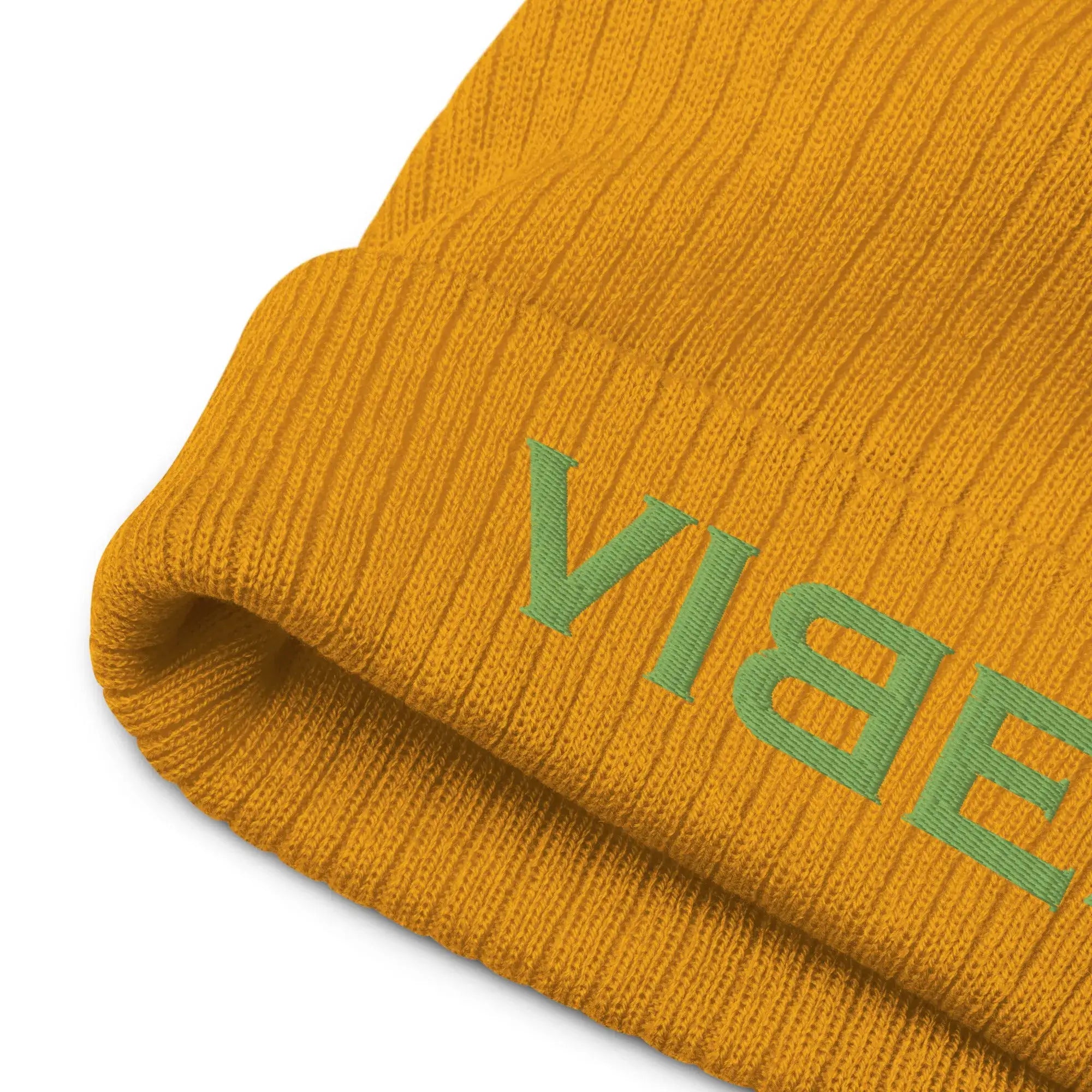 VIBES knitted hat (orange/green)