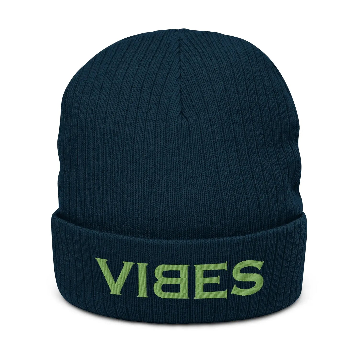 VIBES Knitted Hat (Dark Blue/Green)