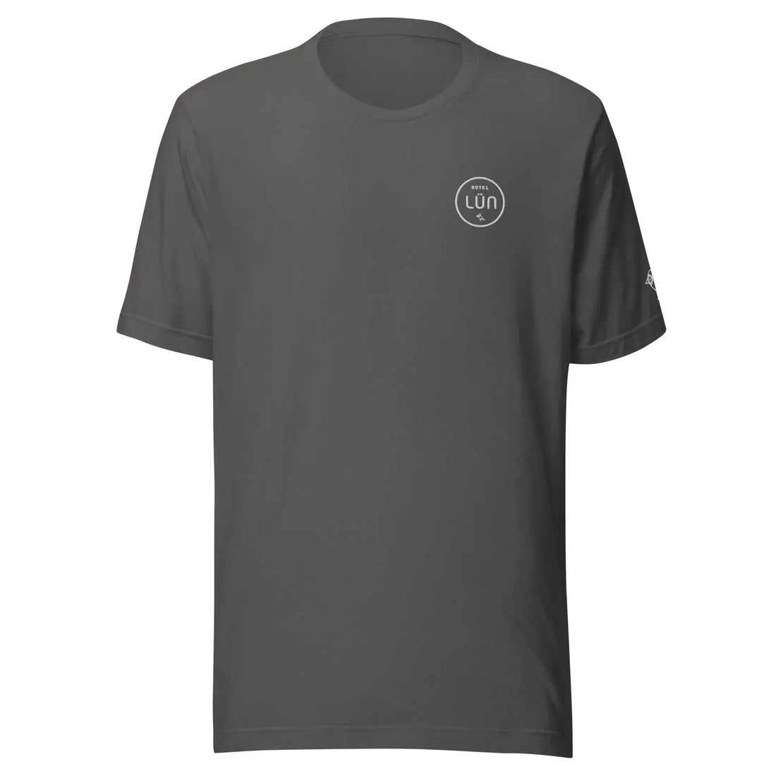 HOTEL LÜN Unisex-T-Shirt Bestickt (Grau)